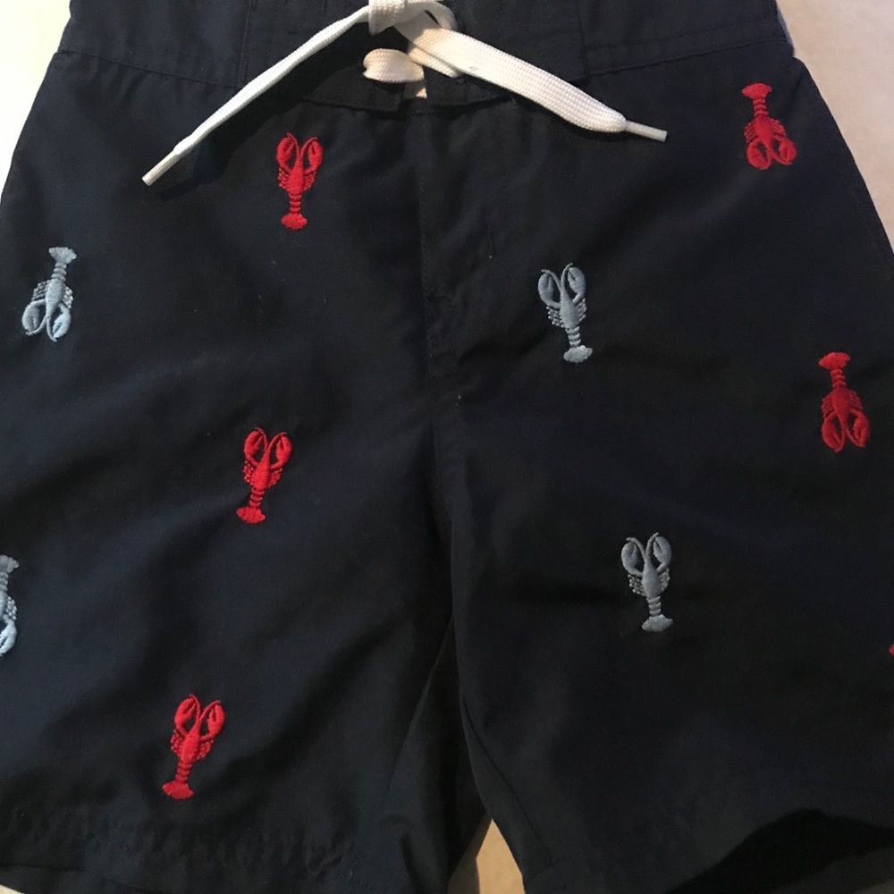 Janie and Jack swim trunks with tie mesh lining